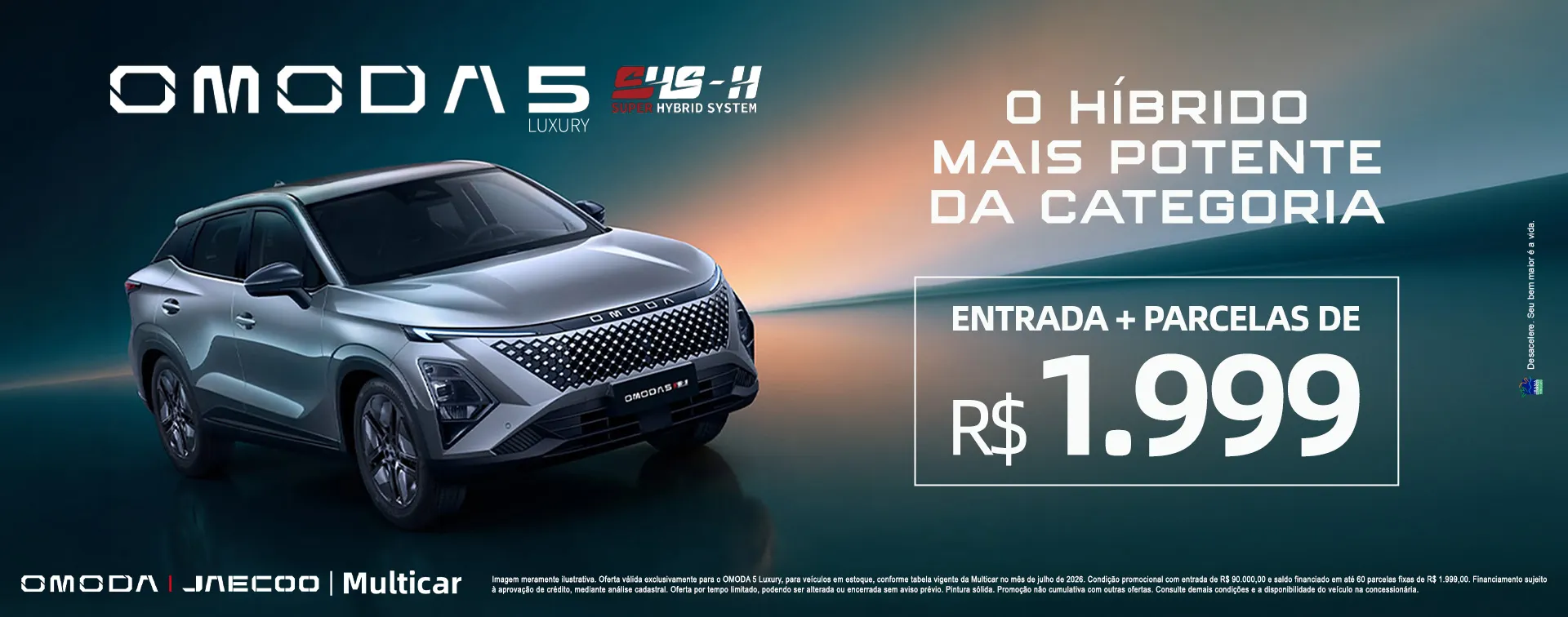 banner com informações do modelo omoda 5sh